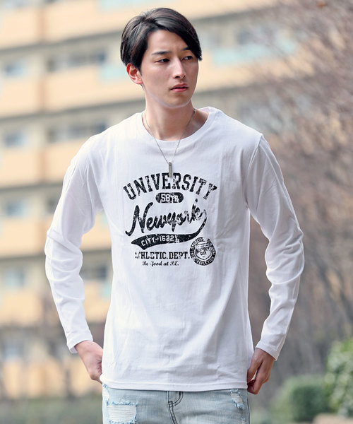 TopIsm(トップイズム)の「カレッジ ロゴ アメカジ プリント ロングTシャツ(Tシャツ/カットソー・メンズ・A/B/C/D/E/F/G/H/I/その他3/その他8/その他1/その他7/その他10/その他2/その他4/その他9/その他6・LL/M/L)」の9枚目の写真