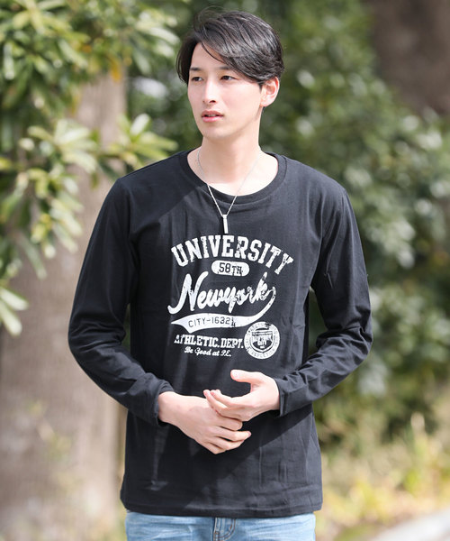 TopIsm(トップイズム)の「カレッジ ロゴ アメカジ プリント ロングTシャツ(Tシャツ/カットソー・メンズ・A/B/C/D/E/F/G/H/I/その他3/その他8/その他1/その他7/その他10/その他2/その他4/その他9/その他6・LL/M/L)」の10枚目の写真