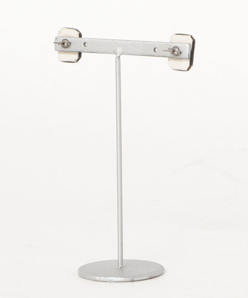 tone（トーン）の「【irodori】jewel cut pierce（square 黒）（ピアス（両耳用）・レディース・ブラック・FREE）」の2枚目の写真