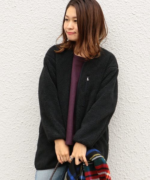 SHIPS Days（シップスデイズ）の「SHIPS Days:BOA CARDIGAN（その他アウター・レディース・チャコールグレー/ライトグレー/キャメル・S～Ｍ/M～Ｌ）」の2枚目の写真