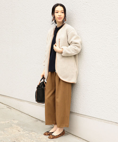 SHIPS Days（シップスデイズ）の「SHIPS Days:BOA CARDIGAN（その他アウター・レディース・チャコールグレー/ライトグレー/キャメル・S～Ｍ/M～Ｌ）」の3枚目の写真