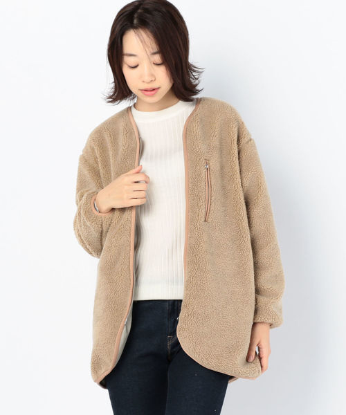 SHIPS Days（シップスデイズ）の「SHIPS Days:BOA CARDIGAN（その他アウター・レディース・チャコールグレー/ライトグレー/キャメル・S～Ｍ/M～Ｌ）」の5枚目の写真