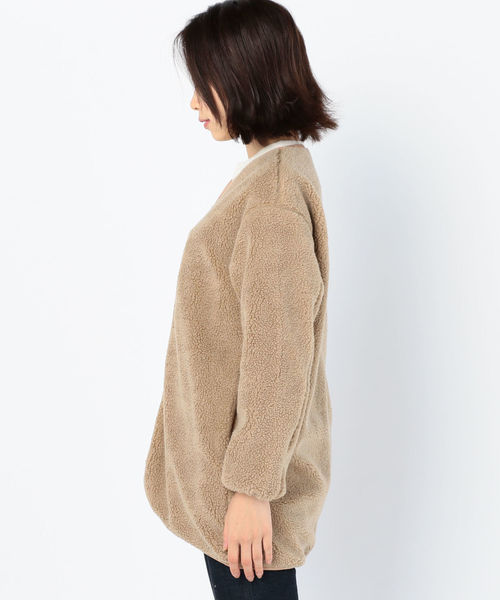 SHIPS Days（シップスデイズ）の「SHIPS Days:BOA CARDIGAN（その他アウター・レディース・チャコールグレー/ライトグレー/キャメル・S～Ｍ/M～Ｌ）」の4枚目の写真