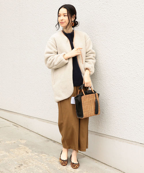 SHIPS Days（シップスデイズ）の「SHIPS Days:BOA CARDIGAN（その他アウター・レディース・チャコールグレー/ライトグレー/キャメル・S～Ｍ/M～Ｌ）」の7枚目の写真