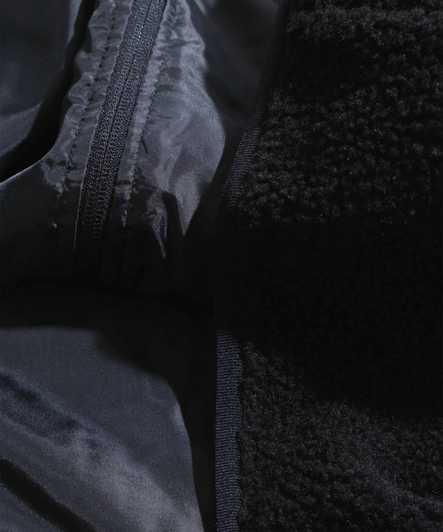 WEGO（ウィゴー）の「WEGO/ボアスタンドブルゾン（ブルゾン・メンズ・ブラック/パープル/アイボリー/キャメル/ネイビー/ライトベージュ・MEDIUM/LARGE/SMALL）」の16枚目の写真