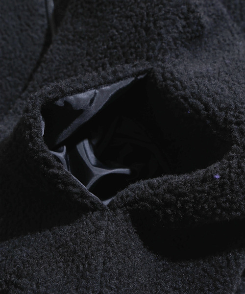 WEGO（ウィゴー）の「WEGO/ボアスタンドブルゾン（ブルゾン・メンズ・ブラック/パープル/アイボリー/キャメル/ネイビー/ライトベージュ・MEDIUM/LARGE/SMALL）」の17枚目の写真