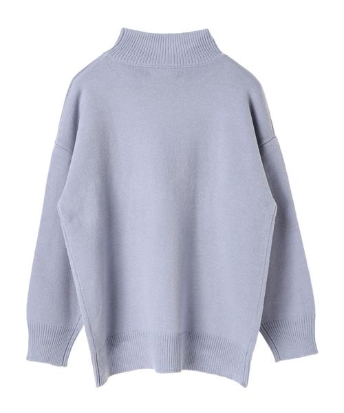 AMERICAN HOLIC（アメリカンホリック）の「ハイネック前後差プルオーバー（ニット/セーター・レディース・ブラック/ピンク/サックスブルー/オフホワイト/モカ・FREE）」の14枚目の写真