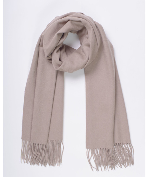 Jubilee Fabric（ジュビリーファブリック）の「内モンゴル産 ピュアウール100% 大判ストール（ストール/ショール・レディース・ベージュ/ナチュラル/バーガンディー/ライトピンク/グレイッシュベージュ/グレー/ライトグリーン/ライトブルー/ブラック/Beige/キャメル/ブルー系/ピンク系/パープル/ネイビー/ローズ/レッド/チャコールグレー・FREE/ﾌﾘ-）」の4枚目の写真