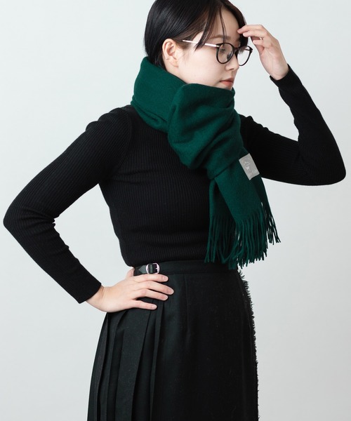 Jubilee Fabric（ジュビリーファブリック）の「内モンゴル産 ピュアウール100% 大判ストール（ストール/ショール・レディース・ベージュ/ナチュラル/バーガンディー/ライトピンク/グレイッシュベージュ/グレー/ライトグリーン/ライトブルー/ブラック/Beige/キャメル/ブルー系/ピンク系/パープル/ネイビー/ローズ/レッド/チャコールグレー・FREE/ﾌﾘ-）」の8枚目の写真