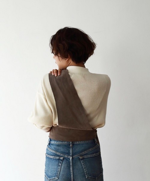 TODAYFUL(トゥデイフル)の「ローゲージリブプルオーバー(Tシャツ/カットソー・レディース・グレー/キナリ・FREE)」の12枚目の写真