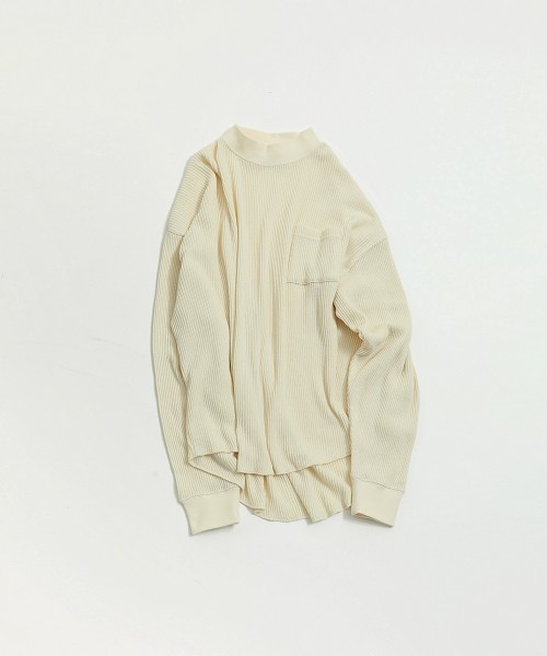 TODAYFUL(トゥデイフル)の「ローゲージリブプルオーバー(Tシャツ/カットソー・レディース・グレー/キナリ・FREE)」の4枚目の写真