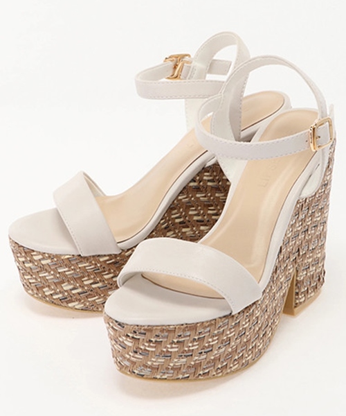 LIPSERVICE（リップサービス）の「マルチパターンウェッジサンダル（サンダル・レディース・ホワイト/ブラック/ブラウン・S/M/L）」の2枚目の写真