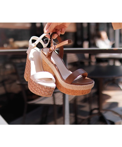 LIPSERVICE（リップサービス）の「マルチパターンウェッジサンダル（サンダル・レディース・ホワイト/ブラック/ブラウン・S/M/L）」の9枚目の写真