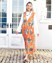 チャイハネ | 【チャイハネ】メキシカンフラワーVネックノースリーブワンピース(ワンピース)