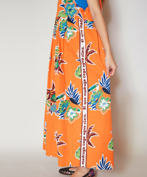 チャイハネ（チャイハネ）の「【チャイハネ】メキシカンフラワーVネックノースリーブワンピース（ワンピース・レディース・ブラック/オレンジ/ブルー・FREE）」の18枚目の写真