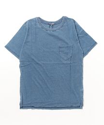 カットデニムクルーネックTシャツ