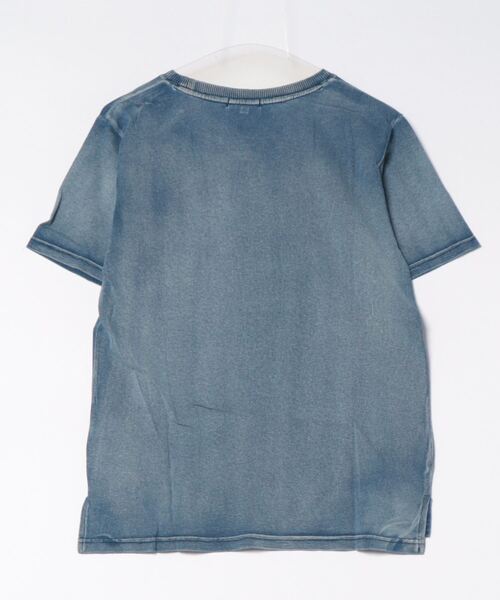 STYLEBLOCK（スタイルブロック）の「カットデニムクルーネックTシャツ（Tシャツ/カットソー・メンズ・サックスブルー/ブルー/ネイビー・L/M/XL）」の4枚目の写真