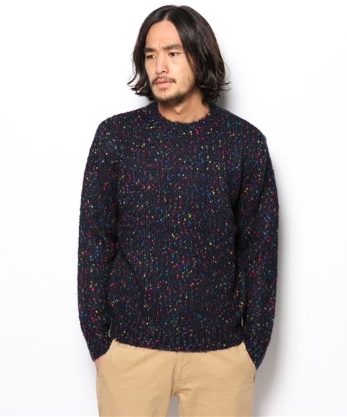 SHIPS（シップス）の「FIDELITY: 3ゲージ カラーネップ クルーネック