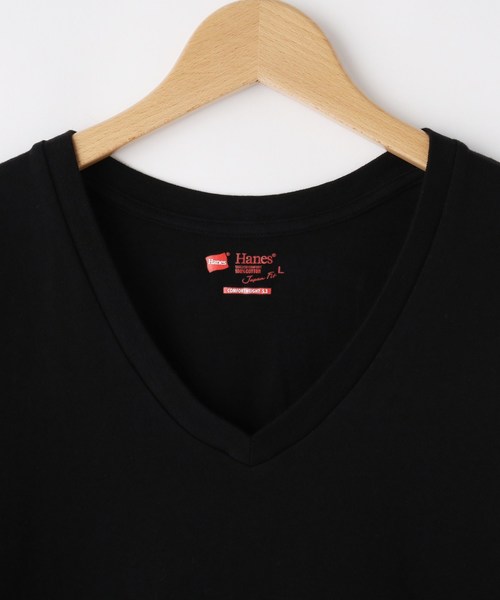 HANES(ヘインズ)の「Hanes ベーシックVネックTシャツ(Tシャツ/カットソー・レディース・ホワイト系7・02/03)」の9枚目の写真