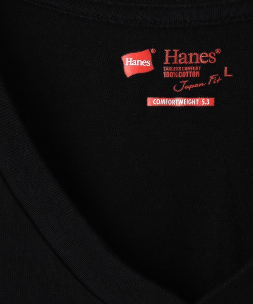 HANES(ヘインズ)の「Hanes ベーシックVネックTシャツ(Tシャツ/カットソー・レディース・ホワイト系7・02/03)」の8枚目の写真