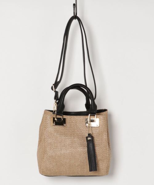 MONICA（モニカ）の「金具付サマートート Ｓサイズ（トートバッグ・レディース・ブラック/ベージュ/グレー/アイボリー・FREE）」の4枚目の写真