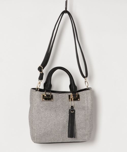 MONICA（モニカ）の「金具付サマートート Ｓサイズ（トートバッグ・レディース・ブラック/ベージュ/グレー/アイボリー・FREE）」の3枚目の写真