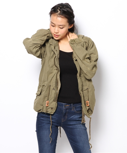 goa（ゴア）の「硫化ショートモッズコート（モッズコート・レディース・カモフラージュ/モカ/ベージュ/カーキ・FREE）」の3枚目の写真