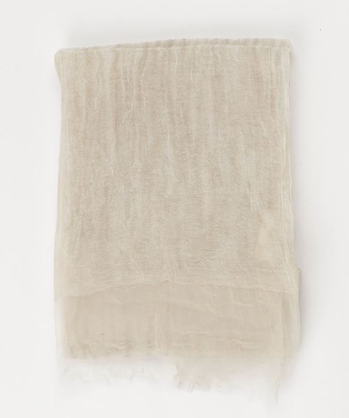 U.Q（ユウキュウ）の「2枚仕立てシルクレーヨンストール（ストール/ショール・レディース・グレー/ベージュ/ピンク・FREE）」の3枚目の写真