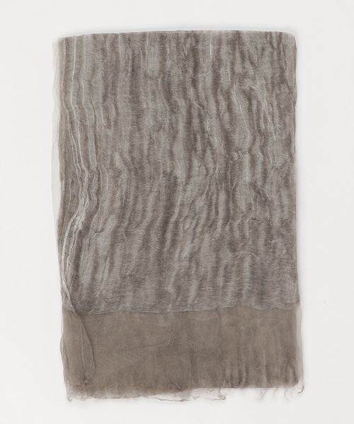 U.Q（ユウキュウ）の「2枚仕立てシルクレーヨンストール（ストール/ショール・レディース・グレー/ベージュ/ピンク・FREE）」の2枚目の写真