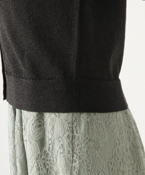 A part by（アパートバイ）の「OC＊14GAcNyラメカーディガン 840120（カーディガン/ボレロ・レディース・ブラック/シルバー/ゴールド・FREE）」の10枚目の写真