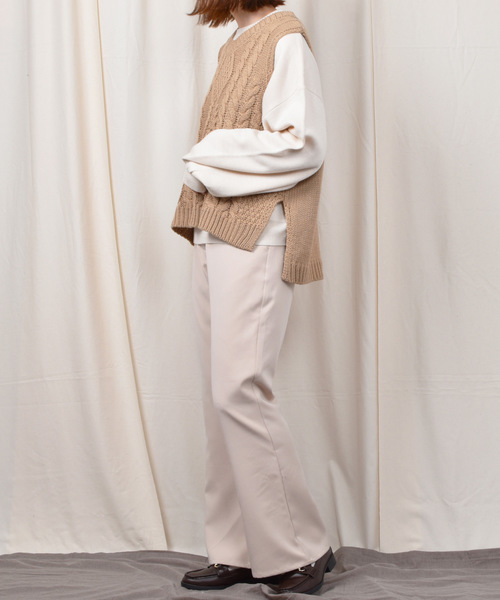 PairPair（ペアペア）の「スリット入りフレアパンツ（その他パンツ・レディース・ブラック/モカ/ブラウン系その他/スモークピンク/ロイヤルブルー/バーガンディー/ライトベージュ/アイボリー・FREE）」の19枚目の写真