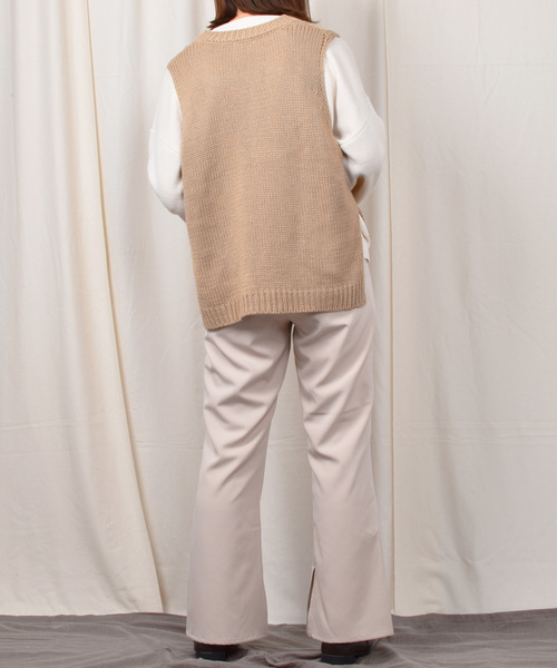 PairPair（ペアペア）の「スリット入りフレアパンツ（その他パンツ・レディース・ブラック/モカ/ブラウン系その他/スモークピンク/ロイヤルブルー/バーガンディー/ライトベージュ/アイボリー・FREE）」の20枚目の写真