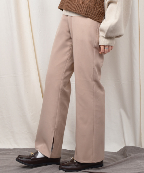 PairPair（ペアペア）の「スリット入りフレアパンツ（その他パンツ・レディース・ブラック/モカ/ブラウン系その他/スモークピンク/ロイヤルブルー/バーガンディー/ライトベージュ/アイボリー・FREE）」の9枚目の写真