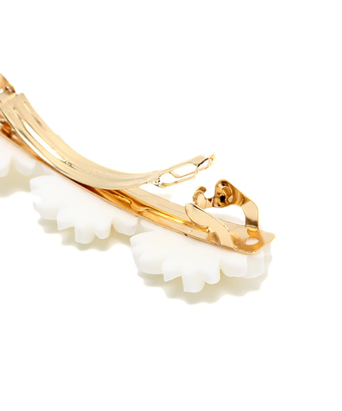 WEGO（ウィゴー）の「WEGO/フラワーバレッタ（バレッタ/ヘアクリップ・レディース・ホワイト・FREE）」の3枚目の写真