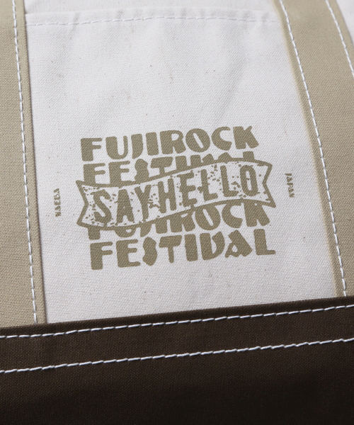 BEAMS T（ビームスティー）の「◎FUJI ROCK FESTIVAL'14 / “SAYHELLO”CLUTCH BAG（クラッチバッグ・メンズ・オリーブ・ONE SIZE）」の6枚目の写真