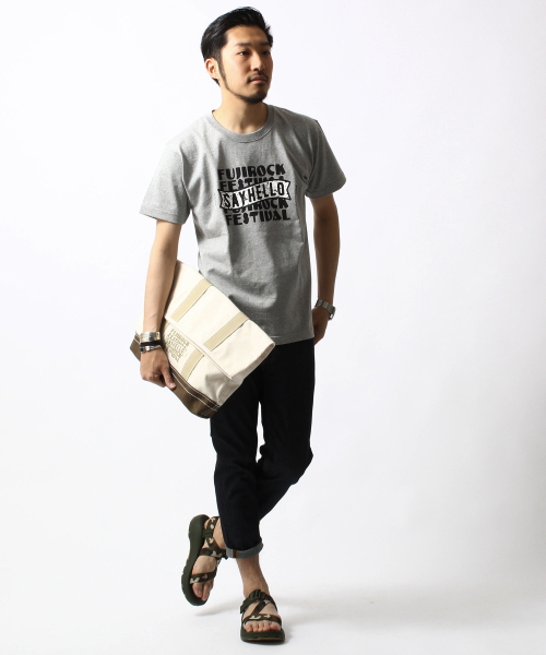 BEAMS T（ビームスティー）の「◎FUJI ROCK FESTIVAL'14 / “SAYHELLO”CLUTCH BAG（クラッチバッグ・メンズ・オリーブ・ONE SIZE）」の8枚目の写真