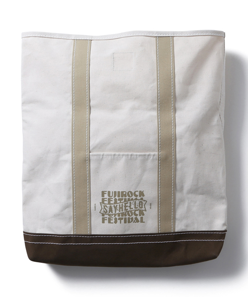 BEAMS T（ビームスティー）の「◎FUJI ROCK FESTIVAL'14 / “SAYHELLO”CLUTCH BAG（クラッチバッグ・メンズ・オリーブ・ONE SIZE）」の2枚目の写真