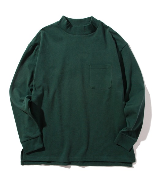 INASTUDIOS ZOO（イーナストゥディオスズー）の「「INASTUDIOS SELECT」モックネックポケットロングTシャツ（Tシャツ/カットソー・メンズ・ホワイト/ブラック/ベージュ/パープル/テラコッタ/サックスブルー/パープル系その他/ダークベージュ/グリーン/チャコール・LARGE/X-LARGE/MEDIUM）」の7枚目の写真