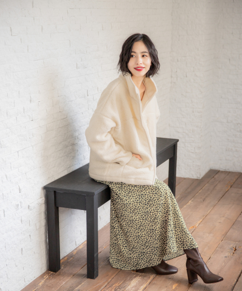 LOWRYS FARM（ローリーズファーム）の「スタンドボアブルゾン 847080