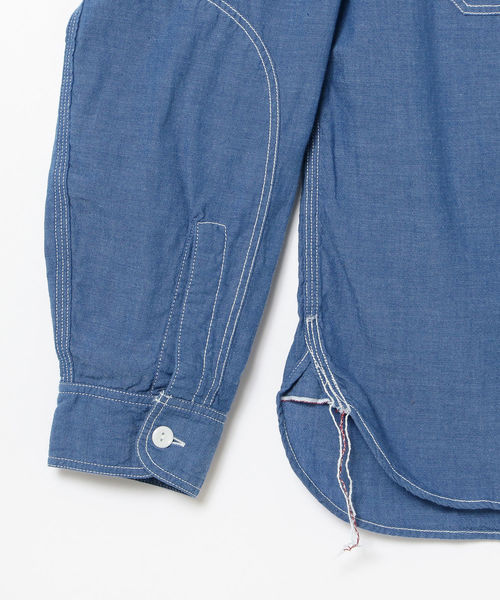 SUGAR CANE（シュガーケーン）の「SUGAR CANE / VAT DYE シャンブレー ワークシャツ ＜MEN＞（シャツ/ブラウス・メンズ・ブルー・SMALL/MEDIUM/X-LARGE）」の5枚目の写真