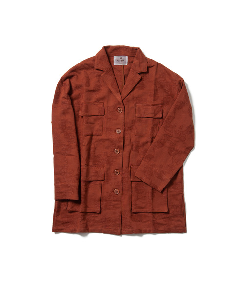 LAYMEE（レイミー）の「Kito JKT / キトージャケット（ミリタリージャケット・レディース・ブラック/テラコッタ/ホワイト・FREE）」の5枚目の写真