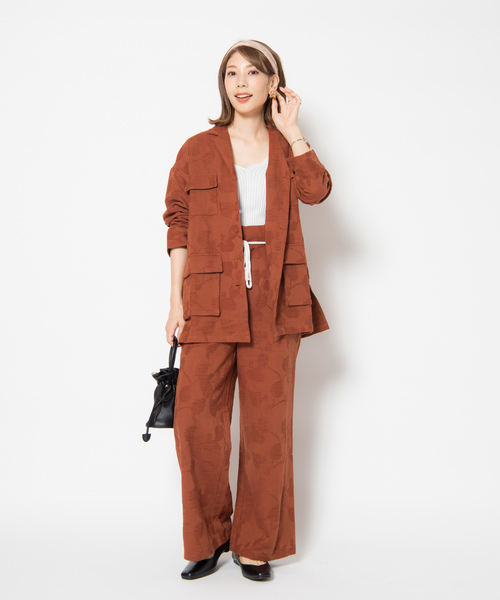 LAYMEE（レイミー）の「Kito JKT / キトージャケット（ミリタリージャケット・レディース・ブラック/テラコッタ/ホワイト・FREE）」の17枚目の写真