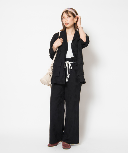 LAYMEE（レイミー）の「Kito JKT / キトージャケット（ミリタリージャケット・レディース・ブラック/テラコッタ/ホワイト・FREE）」の18枚目の写真