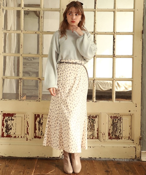 one after another NICE CLAUP（ワンアフターアナザーナイスクラップ）の「ベルト付きチューリップスカート（スカート・レディース・アイボリー/モカ/ブラウン系その他/ベージュ系その他・FREE）」の16枚目の写真