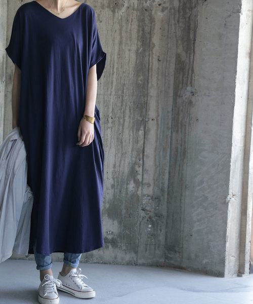 ブランド古着 ドルマンスリーブワンピース ワンピース Antiqua アンティカ のファッション通販 Zozoused