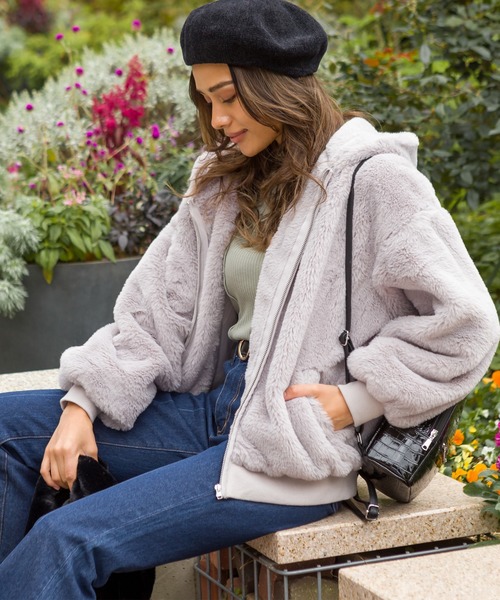 Libby&Rose（リビーアンドローズ）の「エコファーフードブルゾン