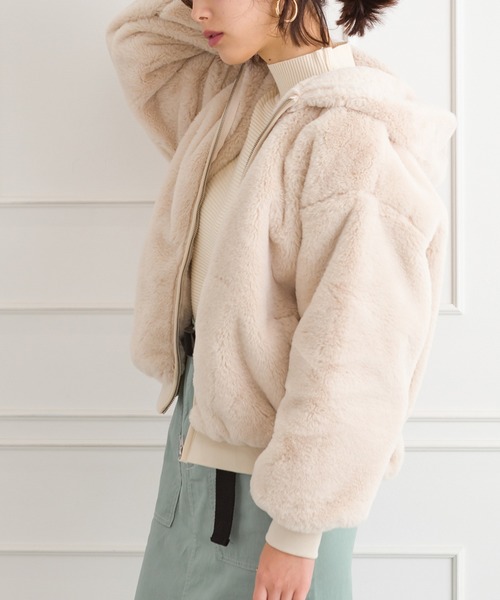 Libby&Rose（リビーアンドローズ）の「エコファーフードブルゾン