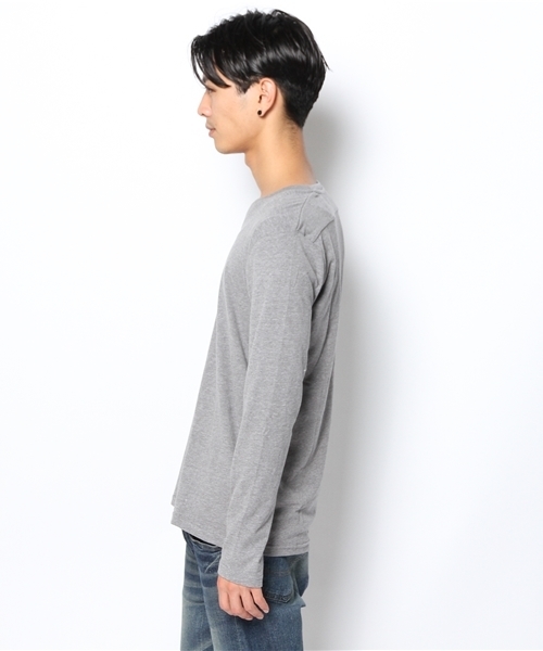 WEGO（ウィゴー）の「WEGO/ソフトタッチVネックTシャツ（Tシャツ/カットソー・メンズ・ホワイト/ブラック/杢グレー/ブルー・LARGE/MEDIUM）」の5枚目の写真