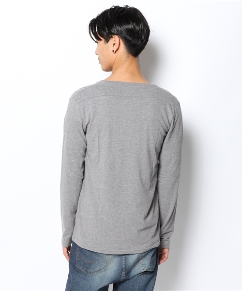 WEGO（ウィゴー）の「WEGO/ソフトタッチVネックTシャツ（Tシャツ/カットソー・メンズ・ホワイト/ブラック/杢グレー/ブルー・LARGE/MEDIUM）」の6枚目の写真