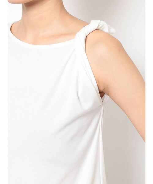 RESEXXY（リゼクシー）の「ツイイストデザイントップス（Tシャツ/カットソー・レディース・オフホワイト/ブラック/ピンク/モカ・FREE）」の14枚目の写真